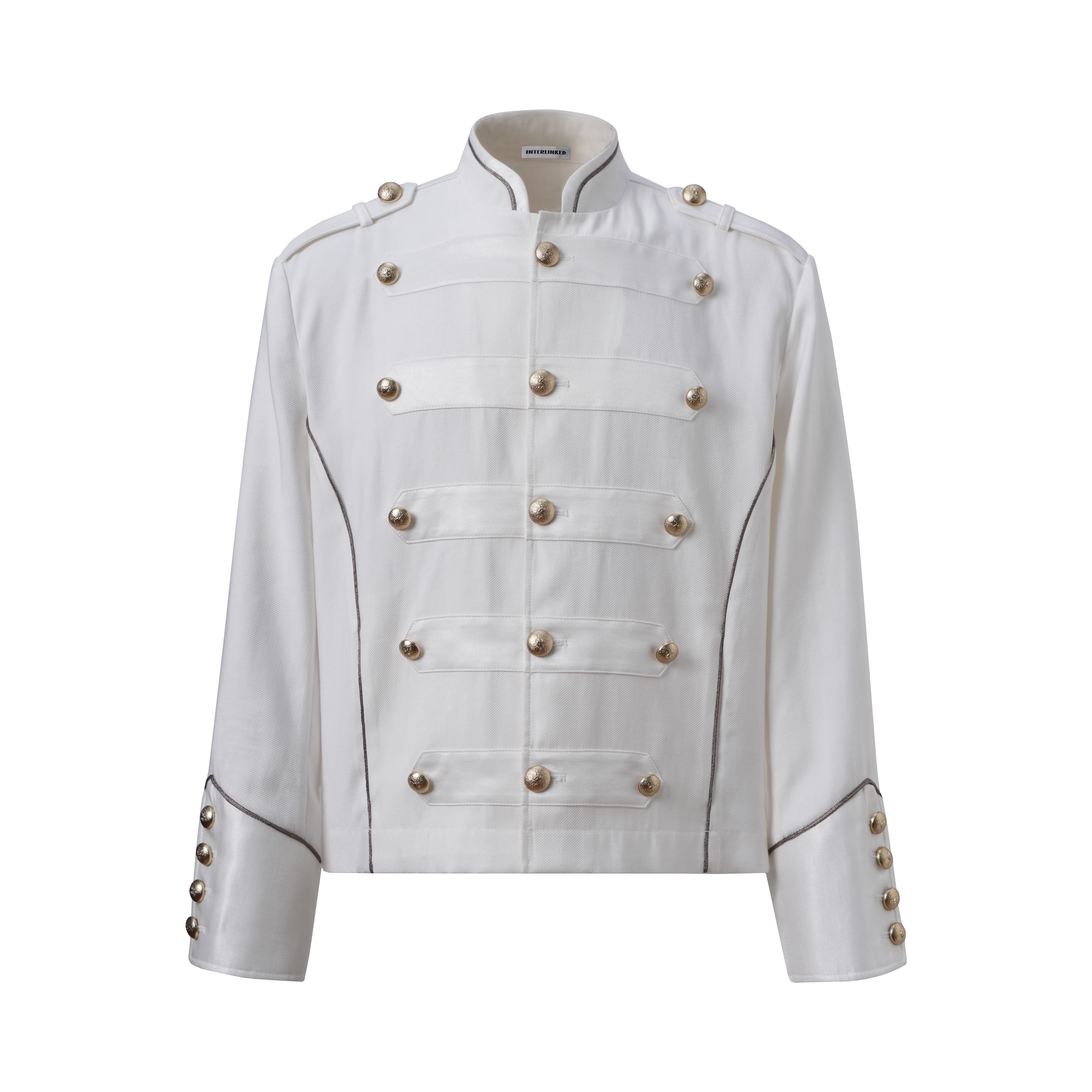【26s May】Napoleonic Stand Collar Metal Button Lightweight Shirt Jacket