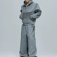【25s Oct.】Hooded Cropped Mohair Patchwork Hooide/Pants
