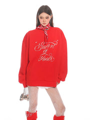 【25s Nov.】Black Beaded Loose-fitting Crew Neck Sweatshirt