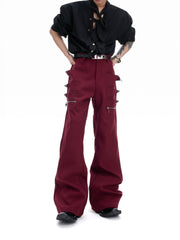 【25s Sep.】Vintage Metal Zipper 3D Pocket Pants