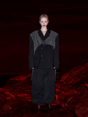 【25s Apr.】Layered Shiny Shawl Blazer