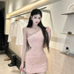 【25s Aug.】Chanel Style Off-shoulder Sleeveless Dress