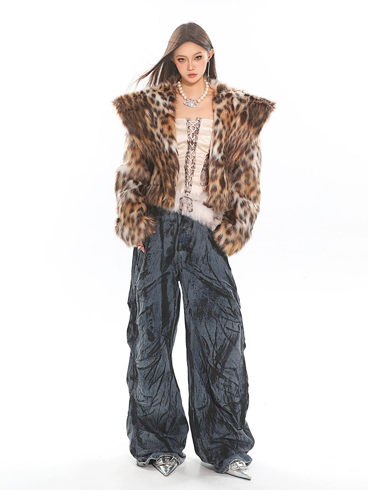 【24s Dec.】Wild Leopard Faux Fur Coat ArtsKoreanMan