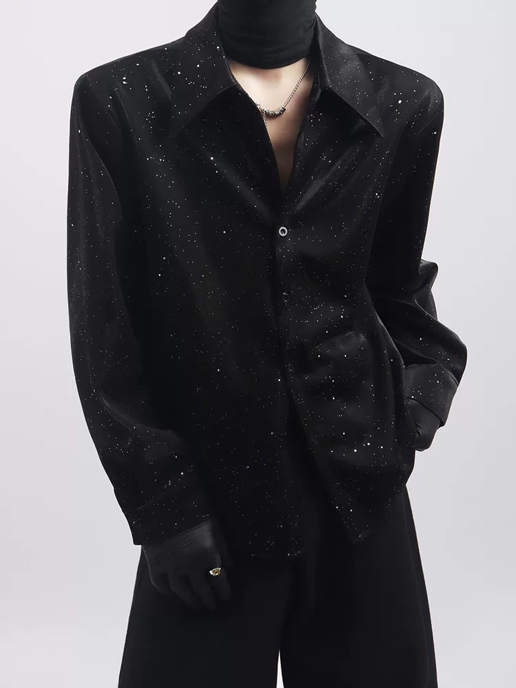 【26s May.】Sequin Detail Relaxed Shirt Jacket