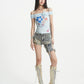 【25s Aug.】Vintage Distressed Shorts with Waist Bag