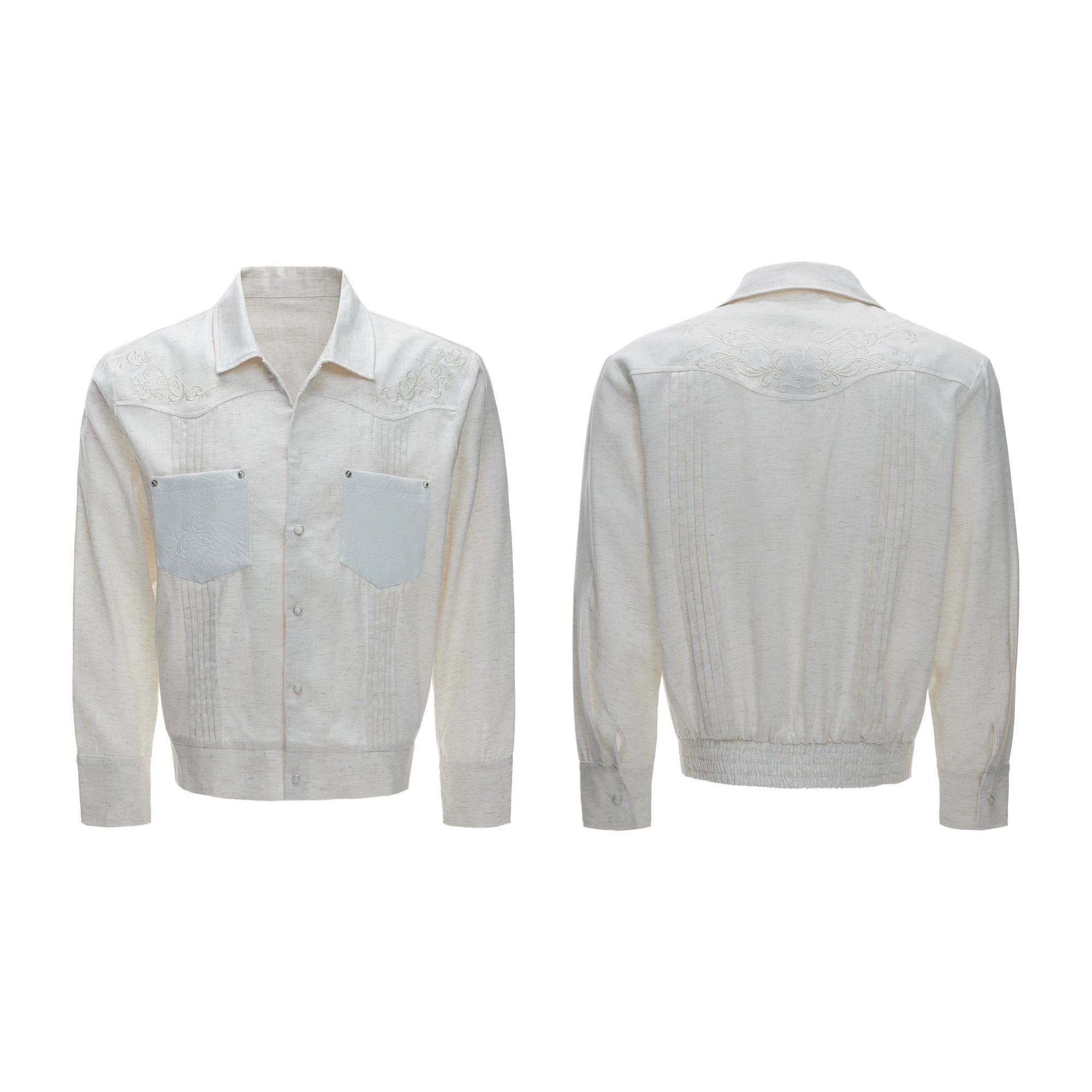 Embroidered Pleated Relaxed Shirt / Pants