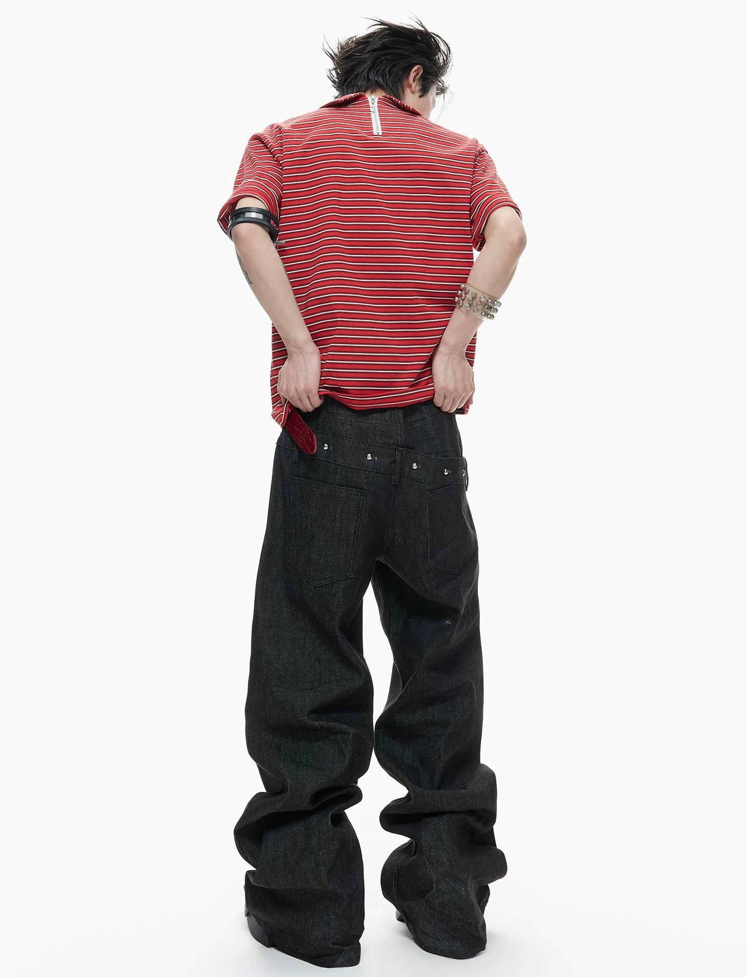 【26s Apr.】Contrast Stripe Embroidered Polo Tee