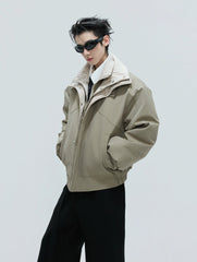 【25s Nov.】Washed Striped Thickened Cotton Coat