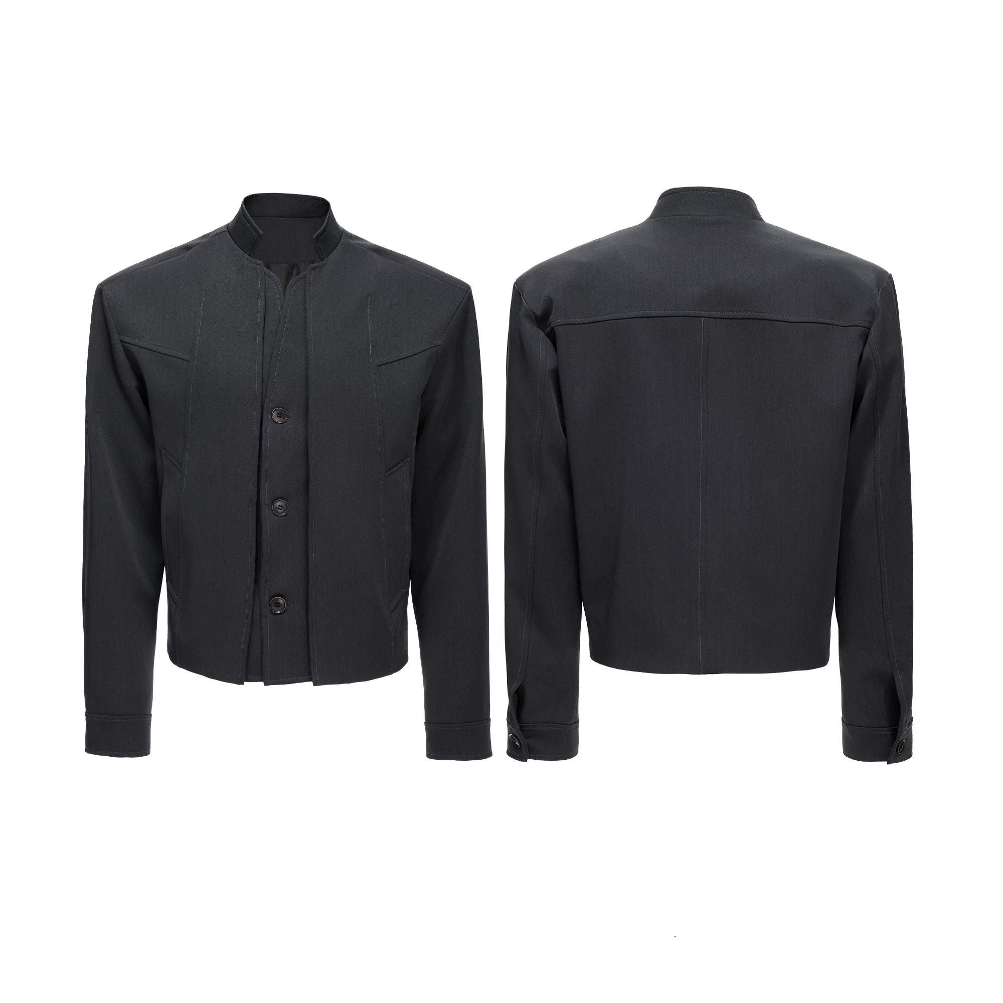 Deconstructed Layered Cropped Blazer