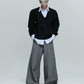 【25s Oct.】Shirt-paneled Button-down V-neck Sweater