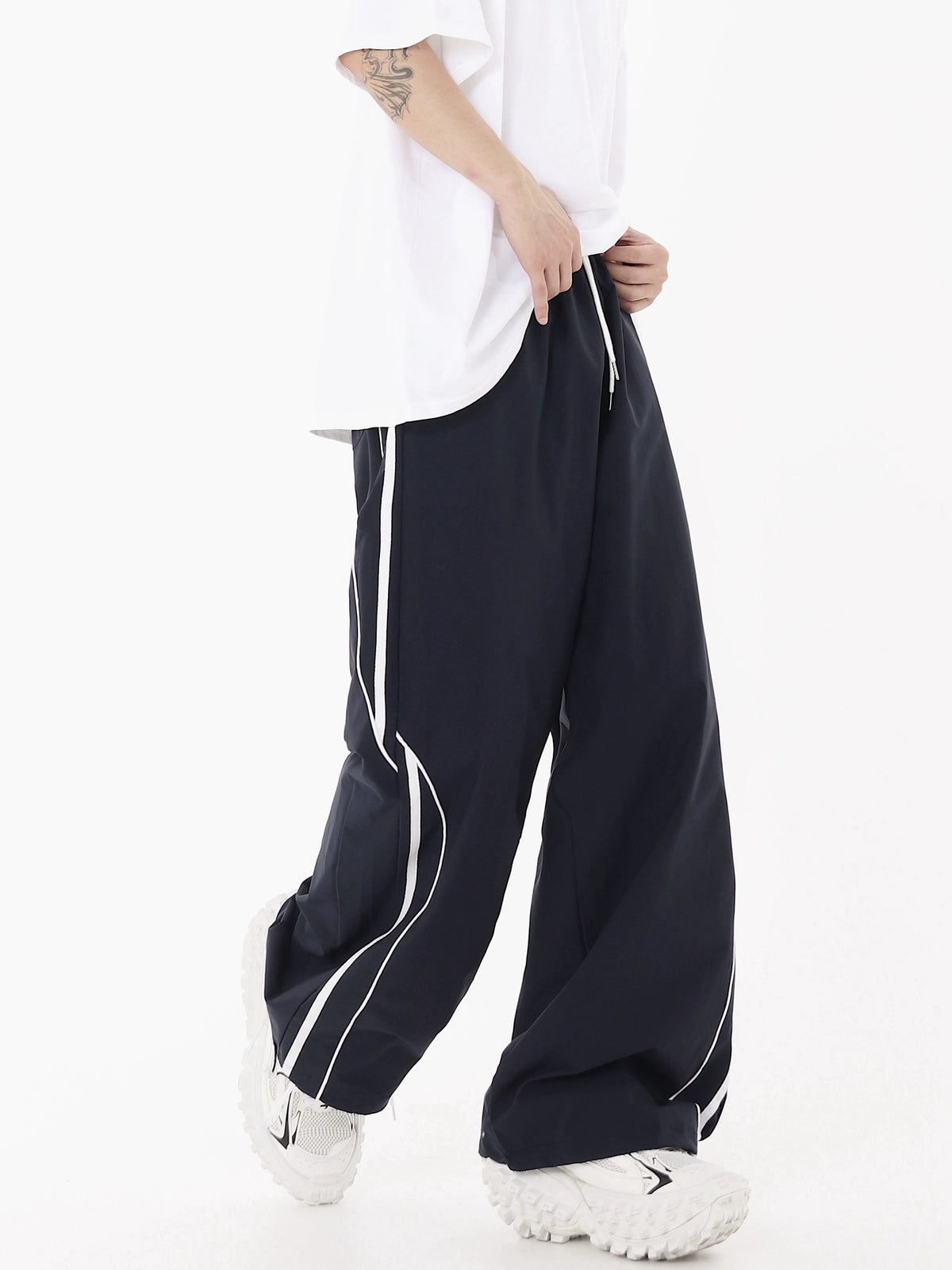 【25s Jul.】Vintage Grey Loose Straight-Leg Jogger Pants