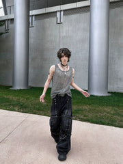 High-Street Cutout Sleeveless Tee