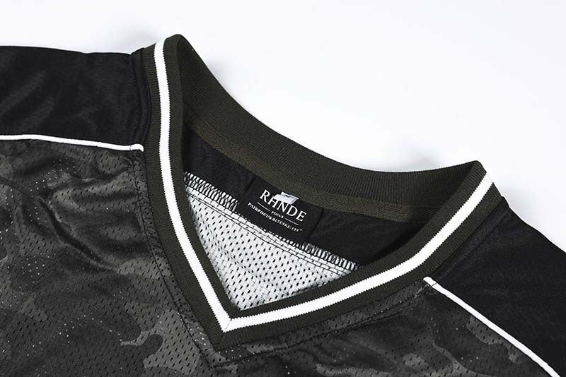 Embroidered Camo Mesh Jersey Tee