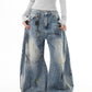 【25s Jul.】Vintage Dirty Distressed Graffiti Machete Jeans