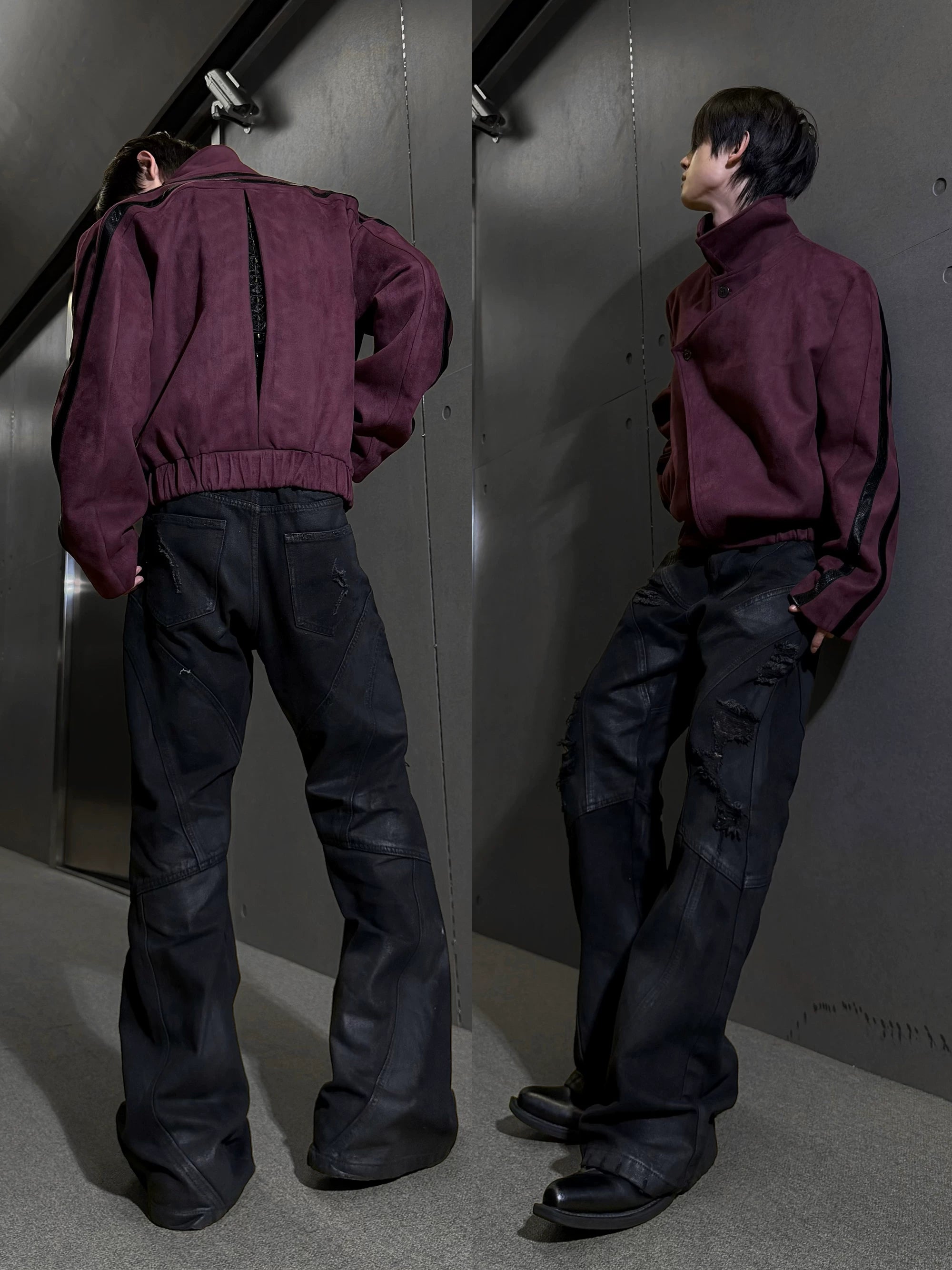 Suvet Spine Studded Suede Jacket