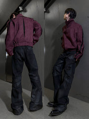 Suvet Spine Studded Suede Jacket