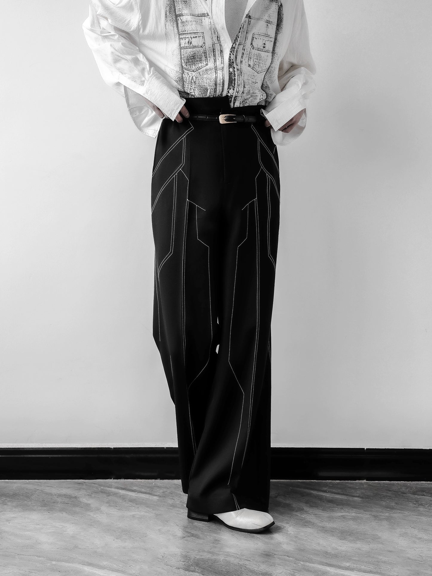 【25s Feb.】Vertical lines wide leg trousers