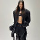【25s Sep.】Studded Armor Oversized Stand Collar Jacket