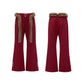 【25s Nov.】Furry Ribbon Metal Button Trousers