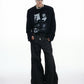 【25s Aug.】Artistic Pattern Loose Fit High Elasticity Long Sleeves