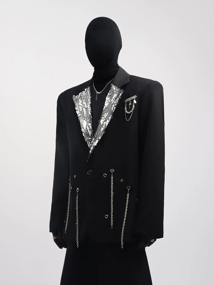【26s Mar.】Sequin Tweed Chain Blazer
