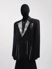 【26s Mar.】Sequin Tweed Chain Blazer