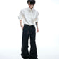 【25s Aug.】Tie-stitched Shoulder-padded Shirt