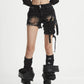 【25s Aug.】Vintage Distressed Shorts with Waist Bag