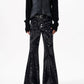 【25s Oct.】Water Ripple Dark Style Distressed Jeans