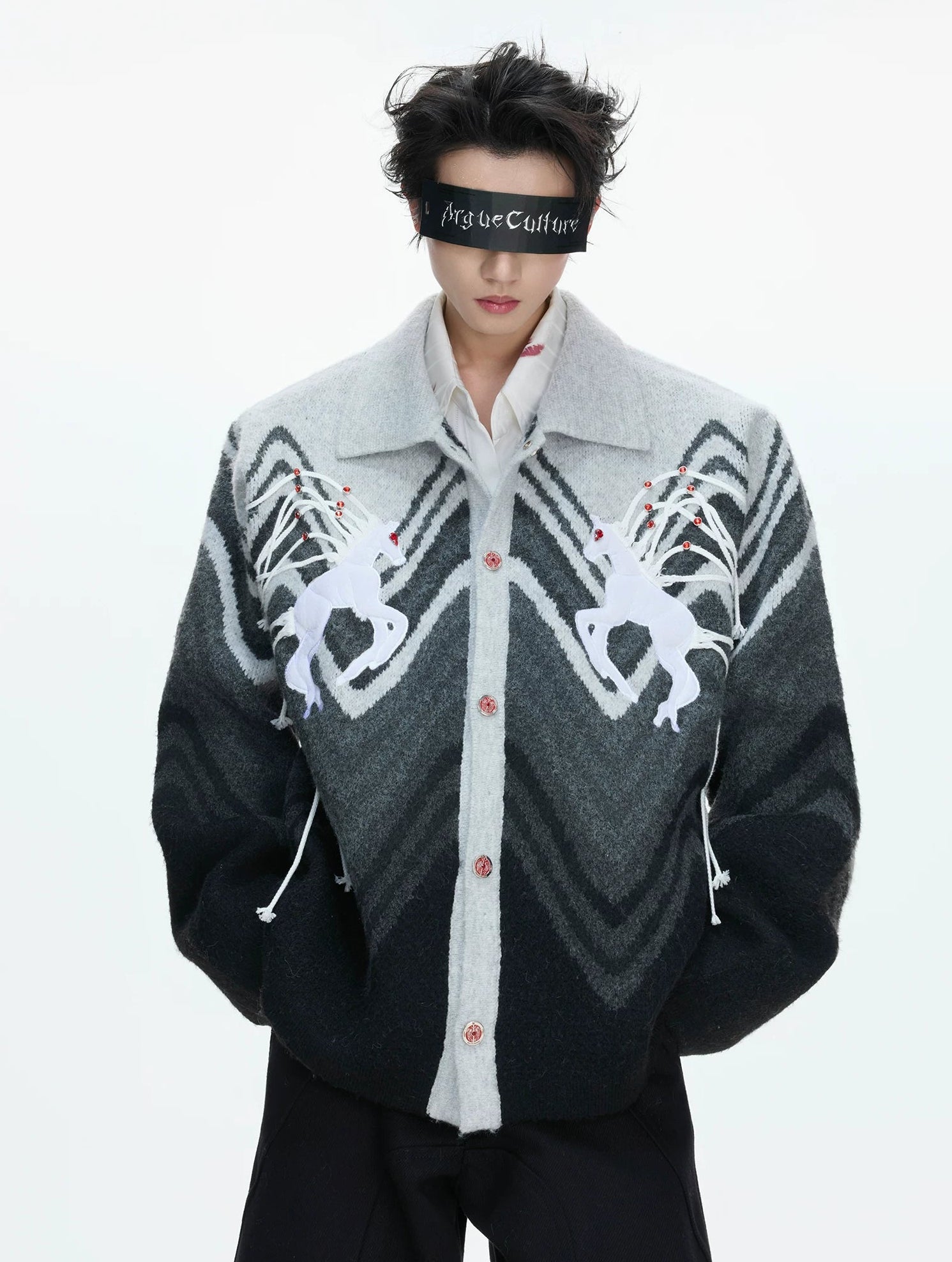 【26s Jan.】Gradient Color-blocked Knit Cardigan