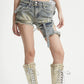 【25s Aug.】Vintage Distressed Shorts with Waist Bag