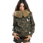 【25s Nov.】Detachable Fur-trimmed Camouflage Hooded Jacket