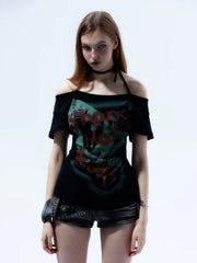 Y2K Sexy Butterfly Print T-shirt