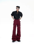 【25s Sep.】Vintage Metal Zipper 3D Pocket Pants