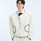 【25s Oct.】Contrast Color Elegant Chanel Style Jacket/Scimitar Pants
