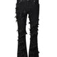 【25s Jul.】Tassel Raw Edge Ripped Bootcut Jeans