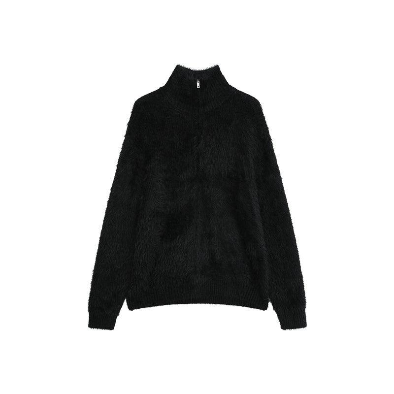 【24s Dec.】Half-Zip High Neck Knit Sweater ArtsKoreanMan