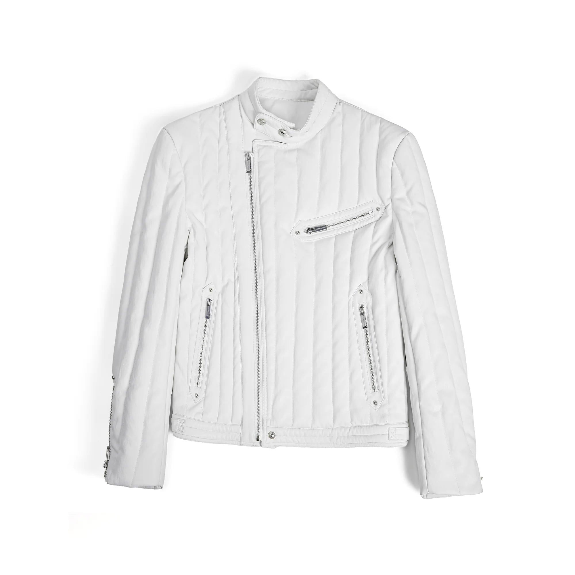Asymmetric Zip Down Moto Jacket