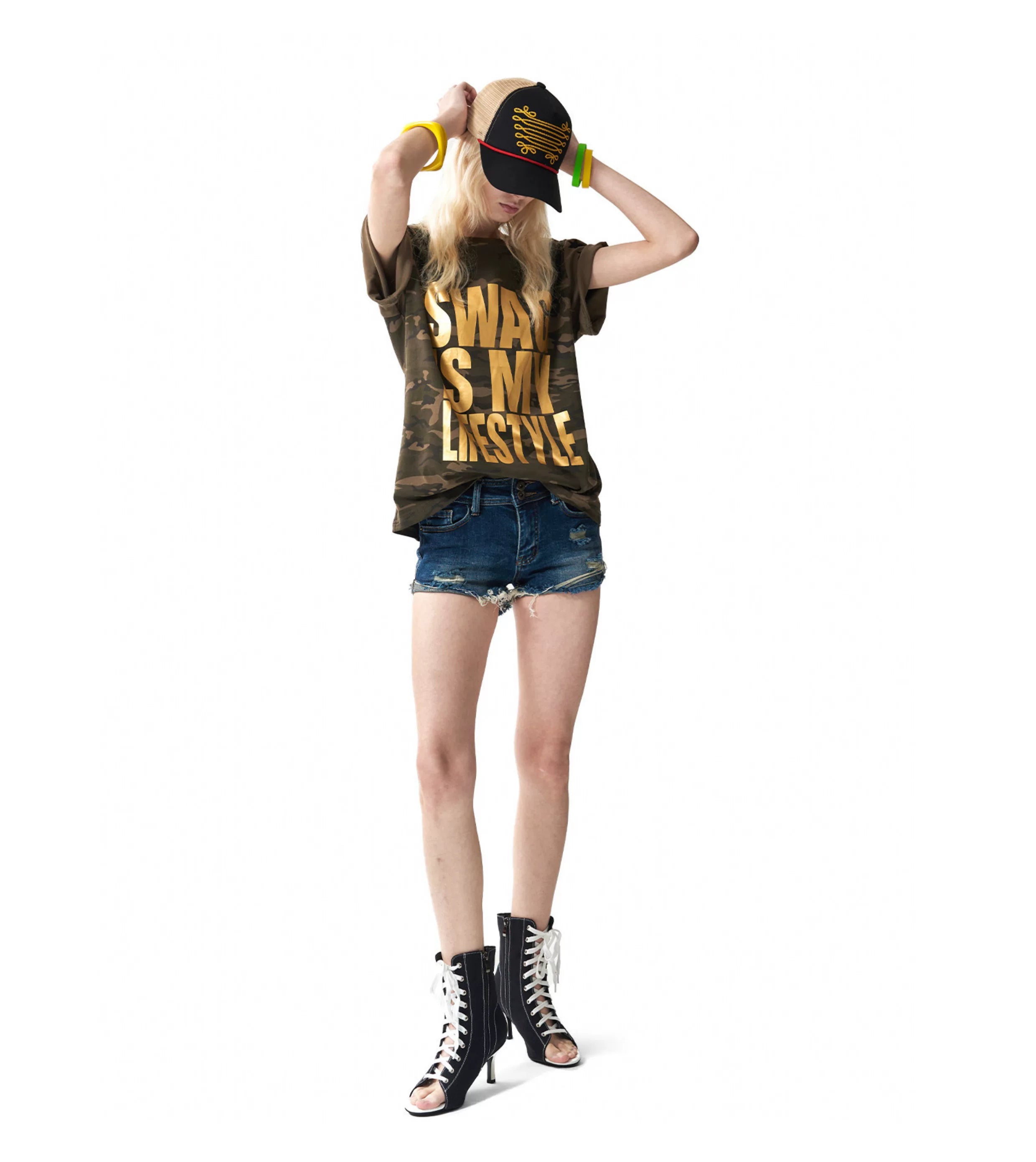 Gold Foil Camo Star Tee