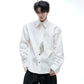 【25s Aug.】Tie-stitched Shoulder-padded Shirt