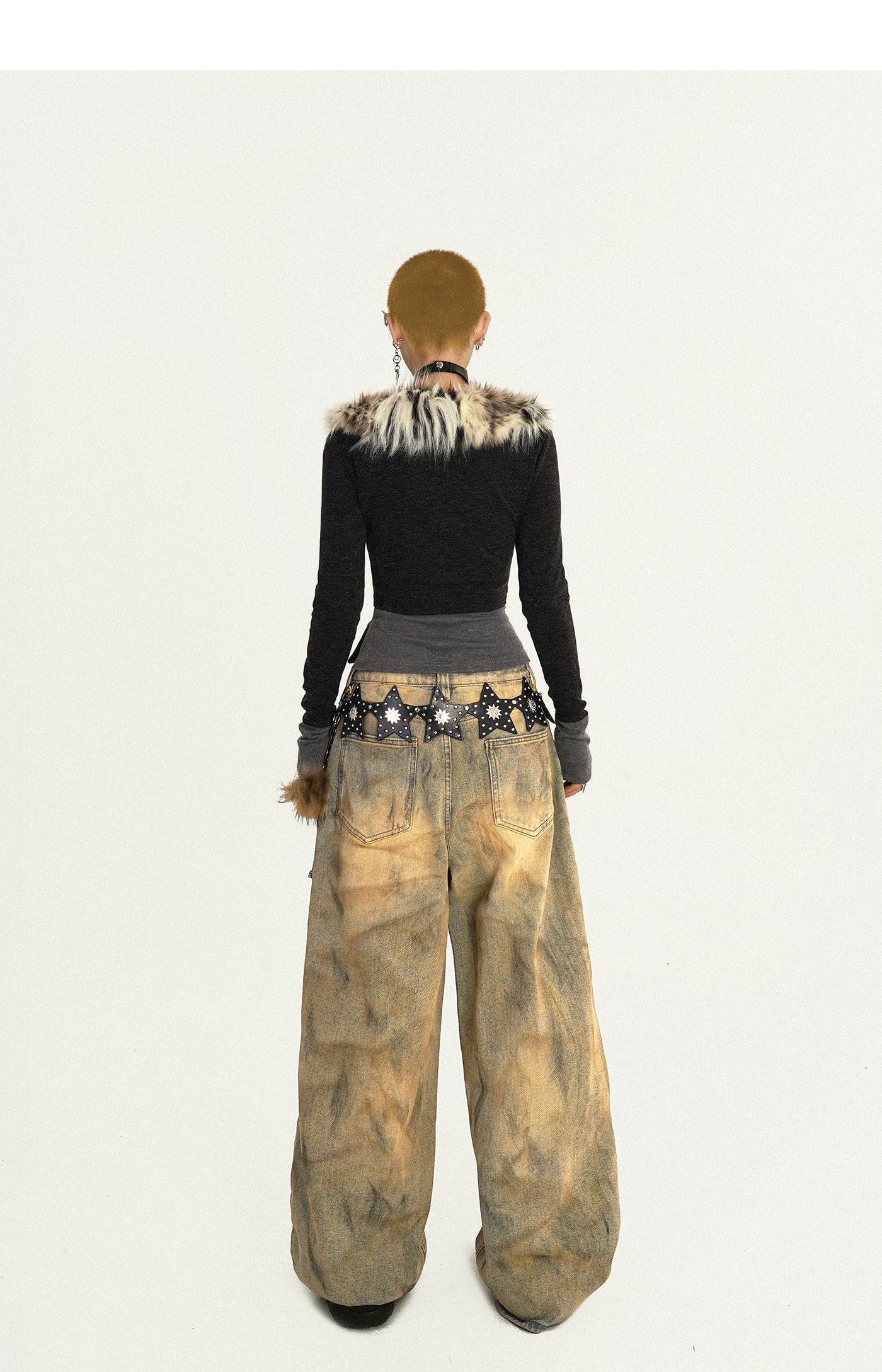 【25s Oct.】Hot Girl Leopard Print Fur Collar Knit Cardigan