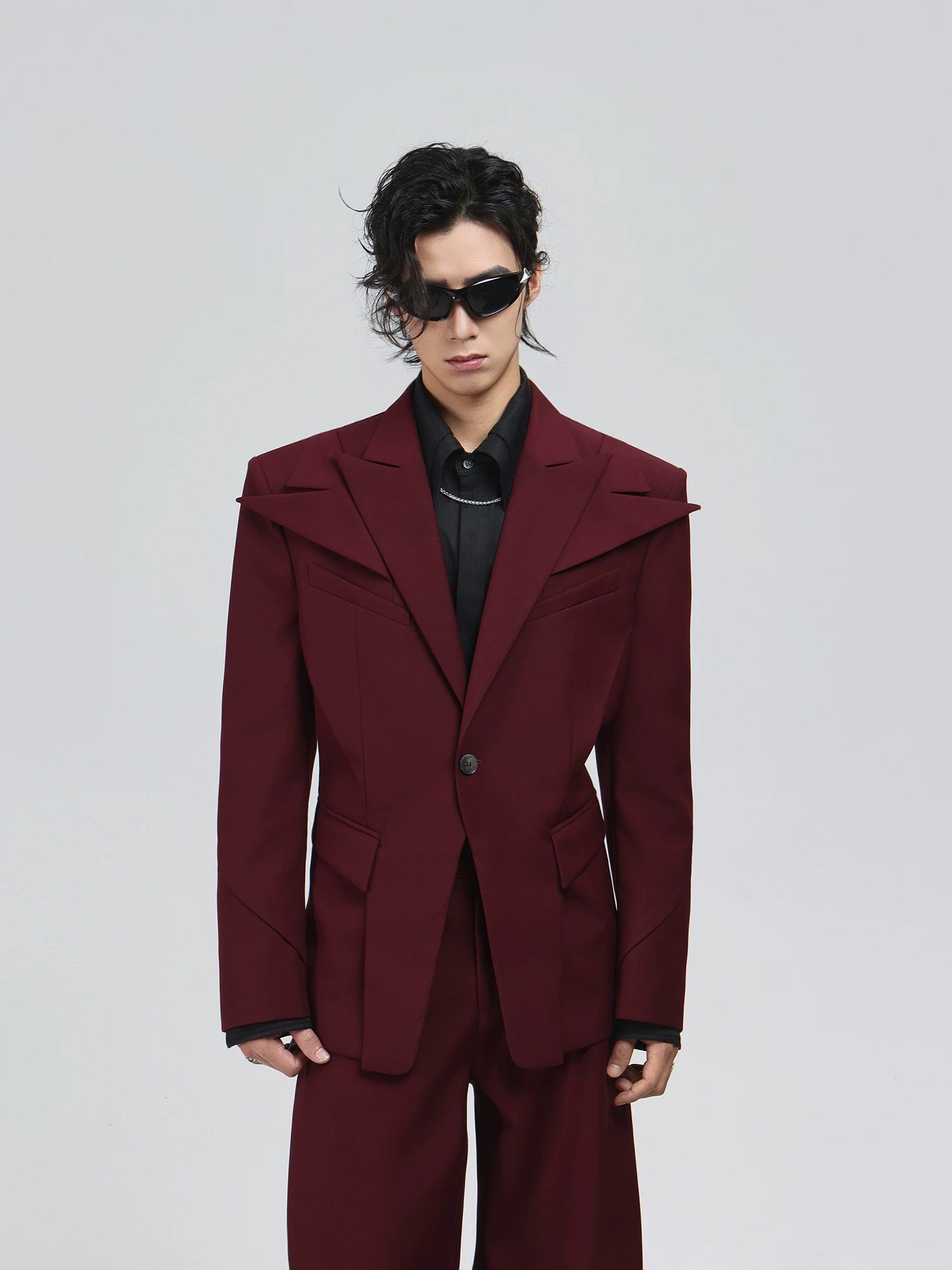 【26s Apr.】Peak Lapel Structured Waist Tailored Blazer / Pants