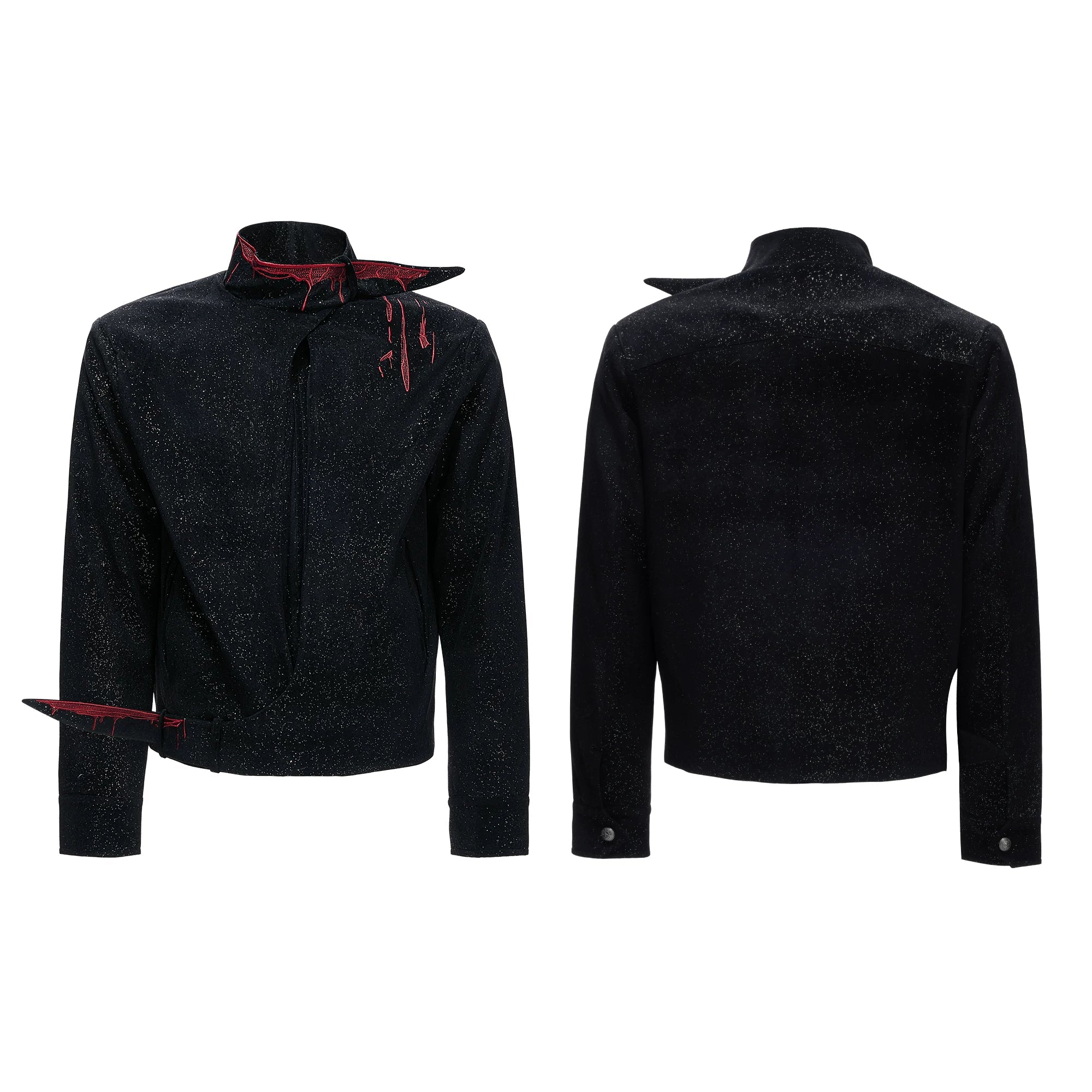 Crimson Stardust Suede Jacket