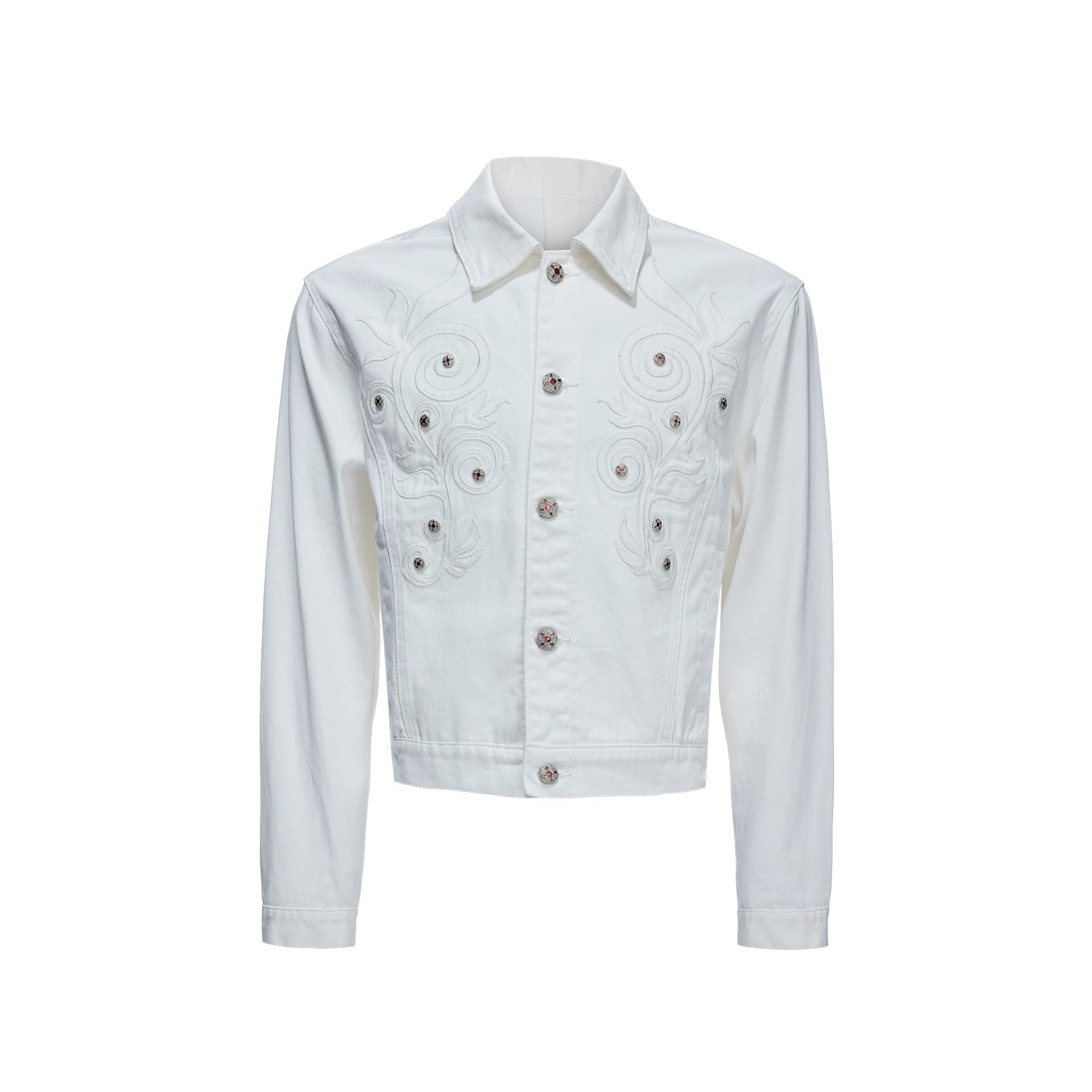 Vintage Rose Studded Denim Jacket