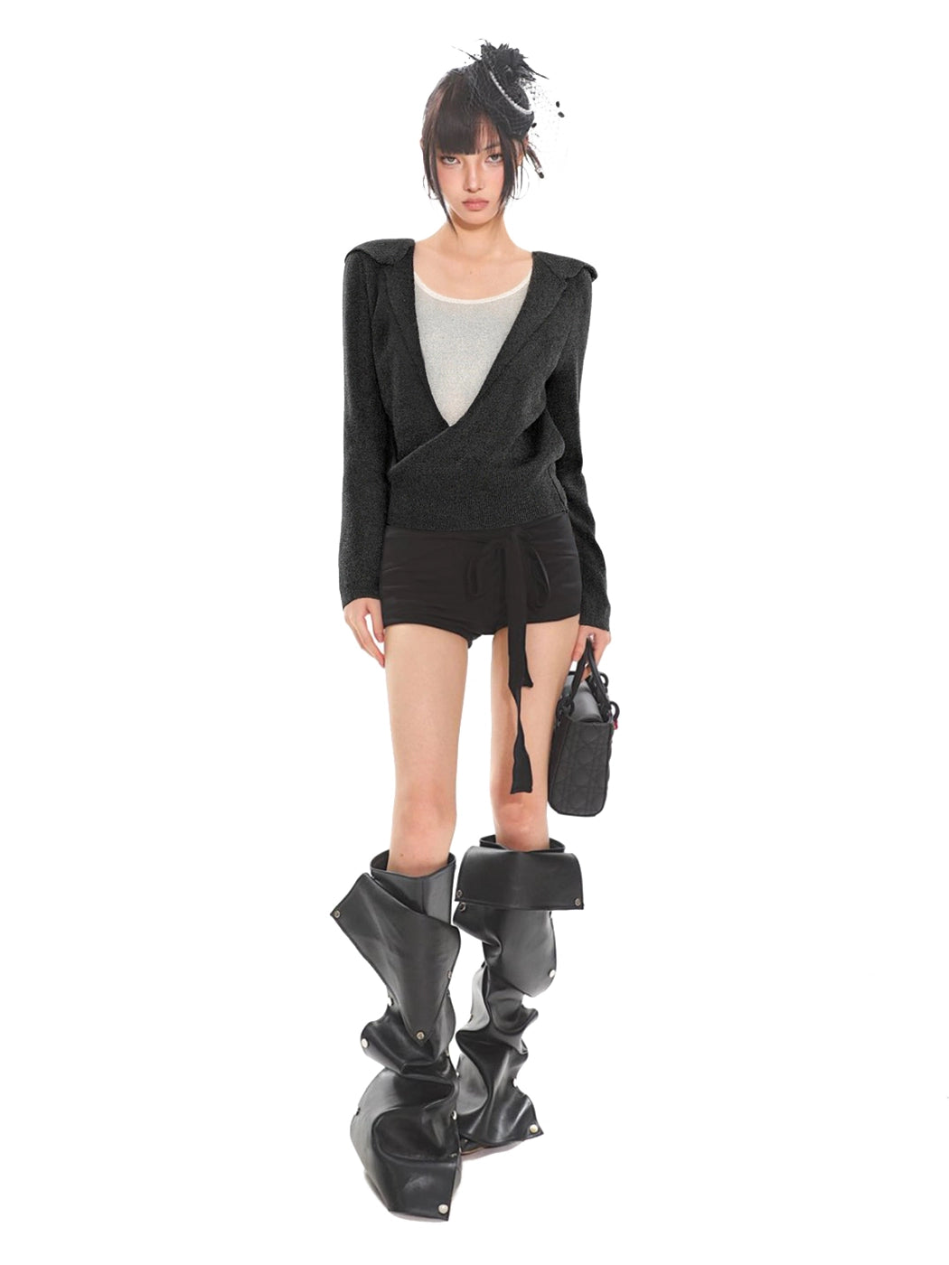 【25s Dec.】Retro Collared Faux Two-piece Knit Sweater