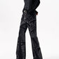【25s Oct.】Water Ripple Dark Style Distressed Jeans