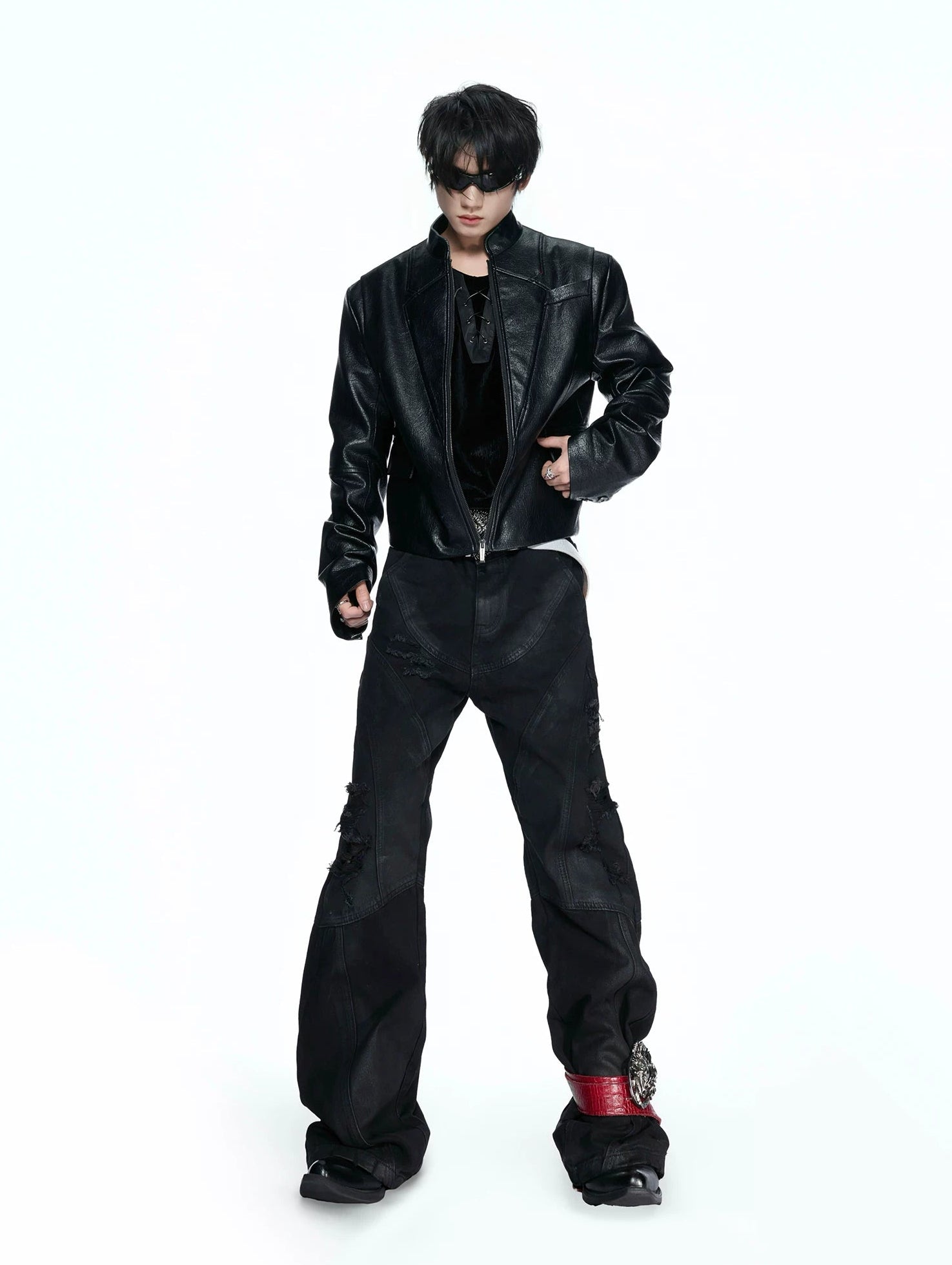 Inferno Vein Cracked Leather Jacket