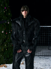 【26s Jan.】Eco-friendly Fur Patchwork Jacket