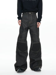 【26s Jan.】Hand-Stitched 14.5oz Raw Denim Knee-Panel Jeans