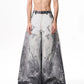 3D Printed Street Low-Rise Wide-Leg Jeans